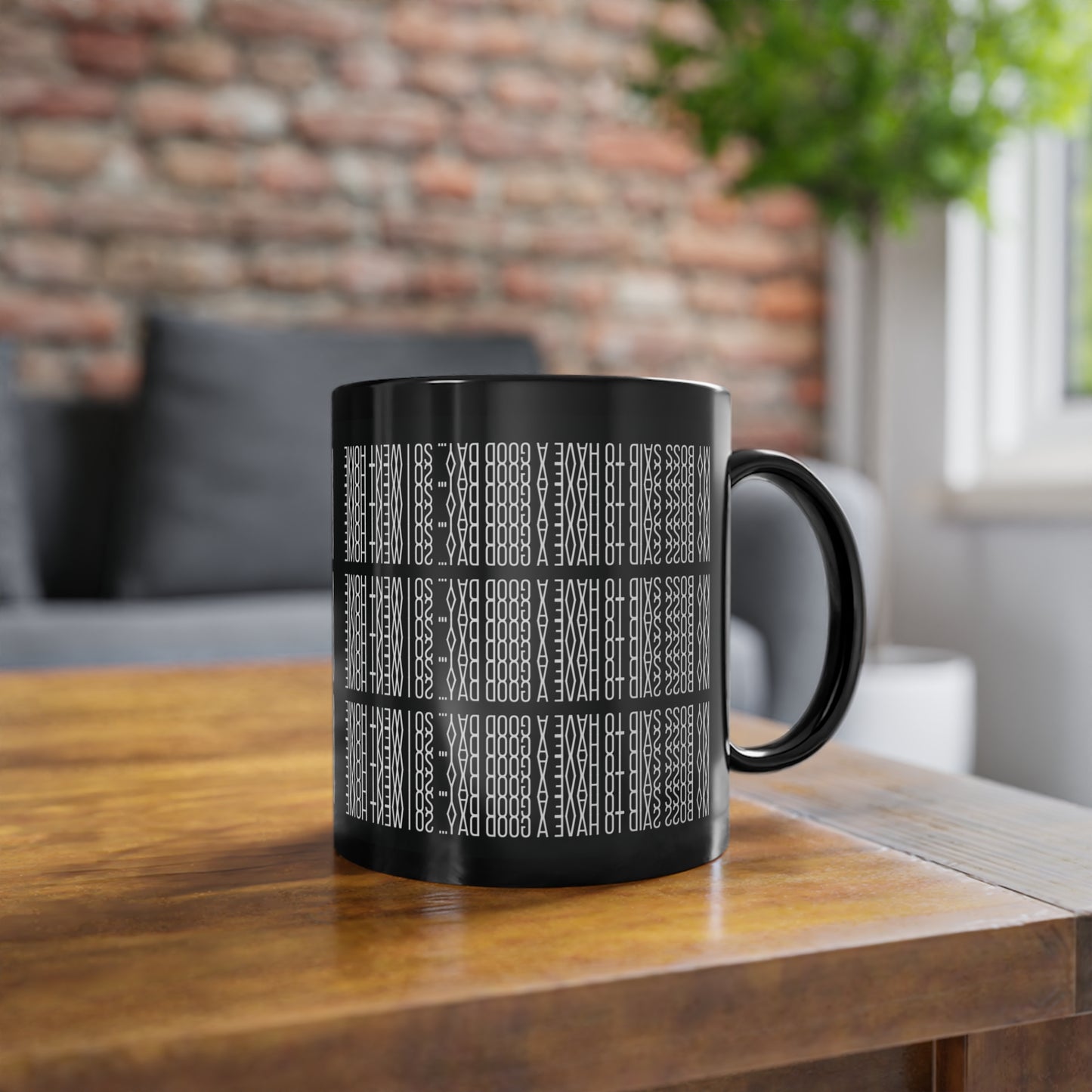 Funny Hidden Message Mug - “My Boss said to have a good day… so I went home.”- Viral Optical Illusion Mug - Secret Sarcastic Work Message - Dishwasher Safe, Unique Gifts for Coffee Lovers, Home & Office Decor, Holiday Present.