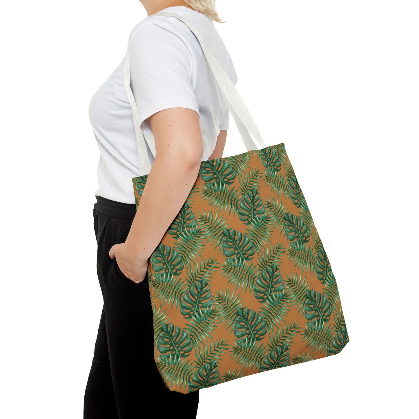 Brown Tropical Bliss Tote Bag