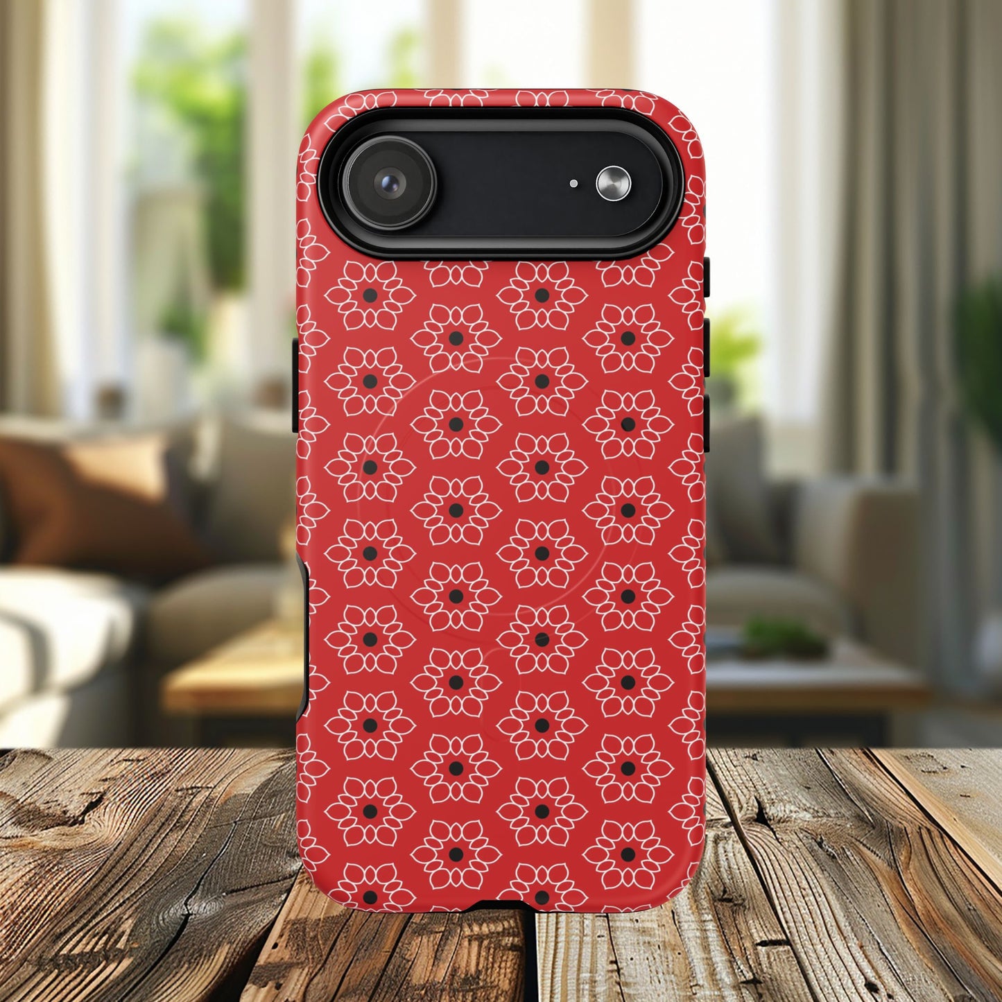 Stylish Geometric Magnetic iPhone Cases, Floral iPhone Cover, Durable Smartphone Cases, Trendy Accessories, Gift for Her