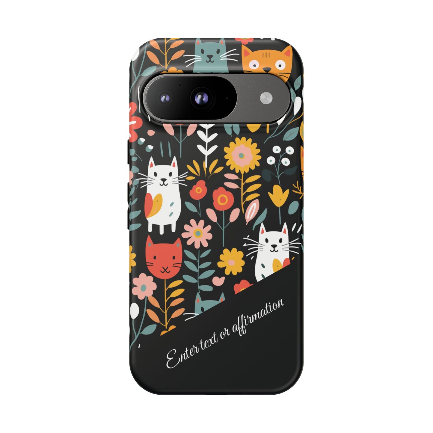 Personalized Whimsical Feline Garden Google and Samsung Tough Cases
