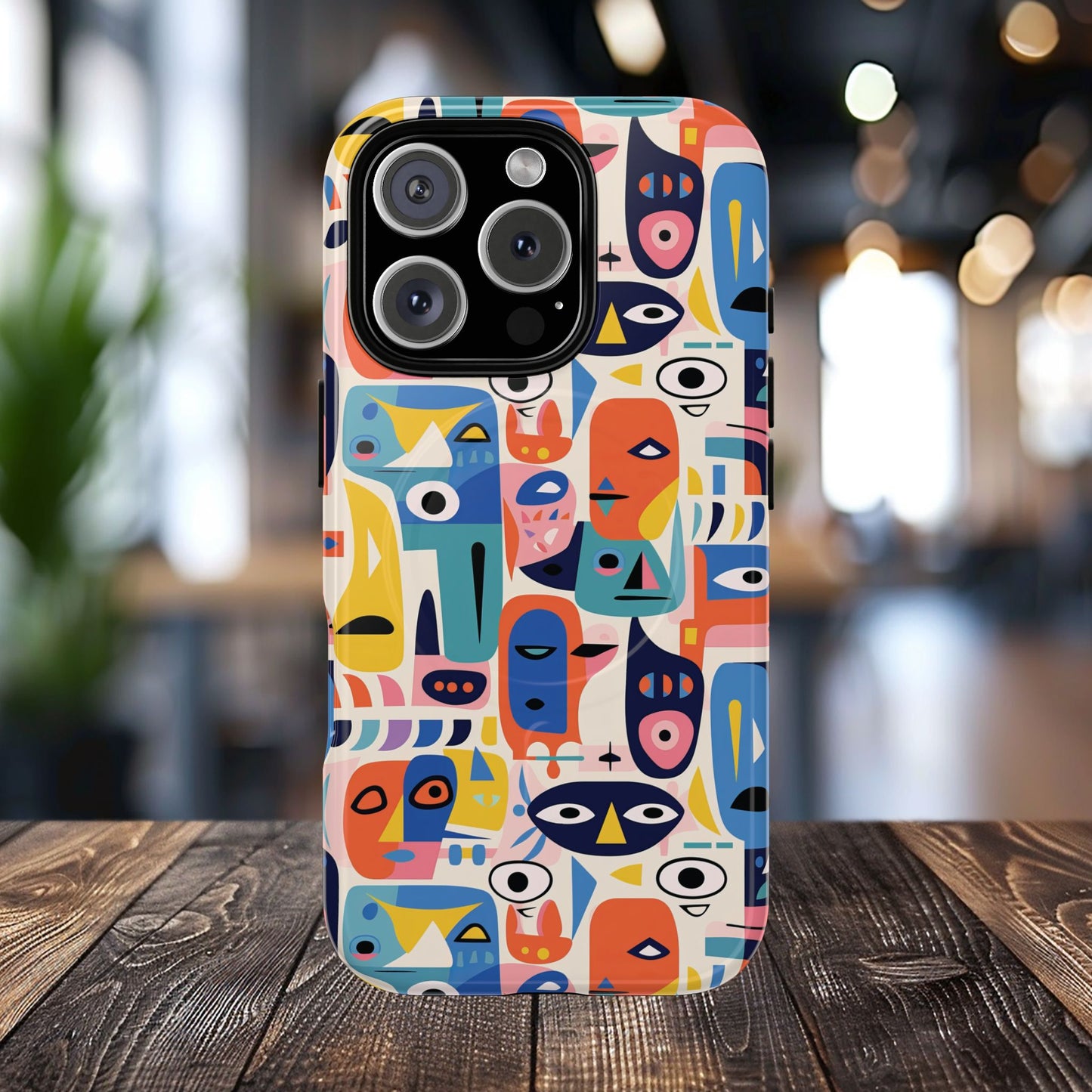 Vibrant Phone Case,  Magnetic iPhone Cover, Colorful Abstract Protection, Trendy Gift, Unique Tech Accessory, Art Phone Case