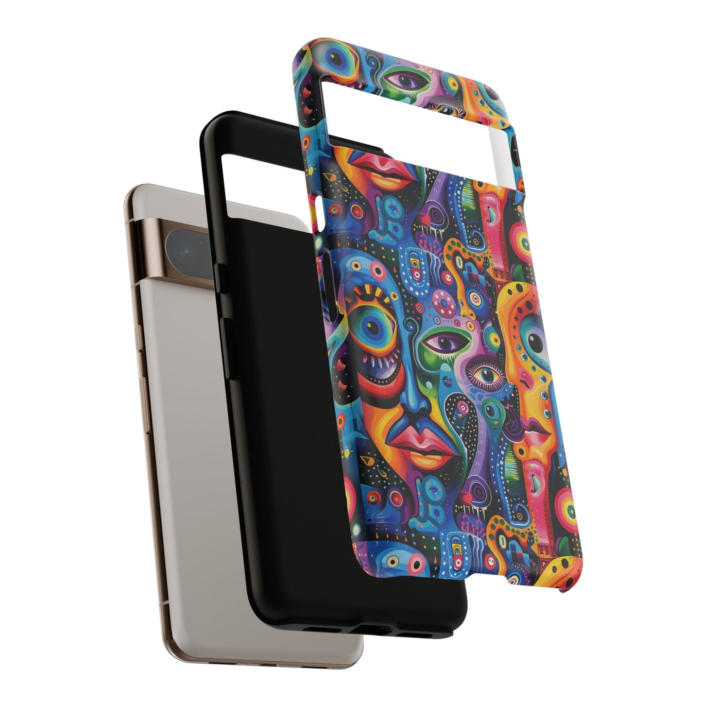 Psychedelic Visions Vibrant Art Google Pixel, iPhone and Samsung Phone Case - Tough Cases for Creative Souls