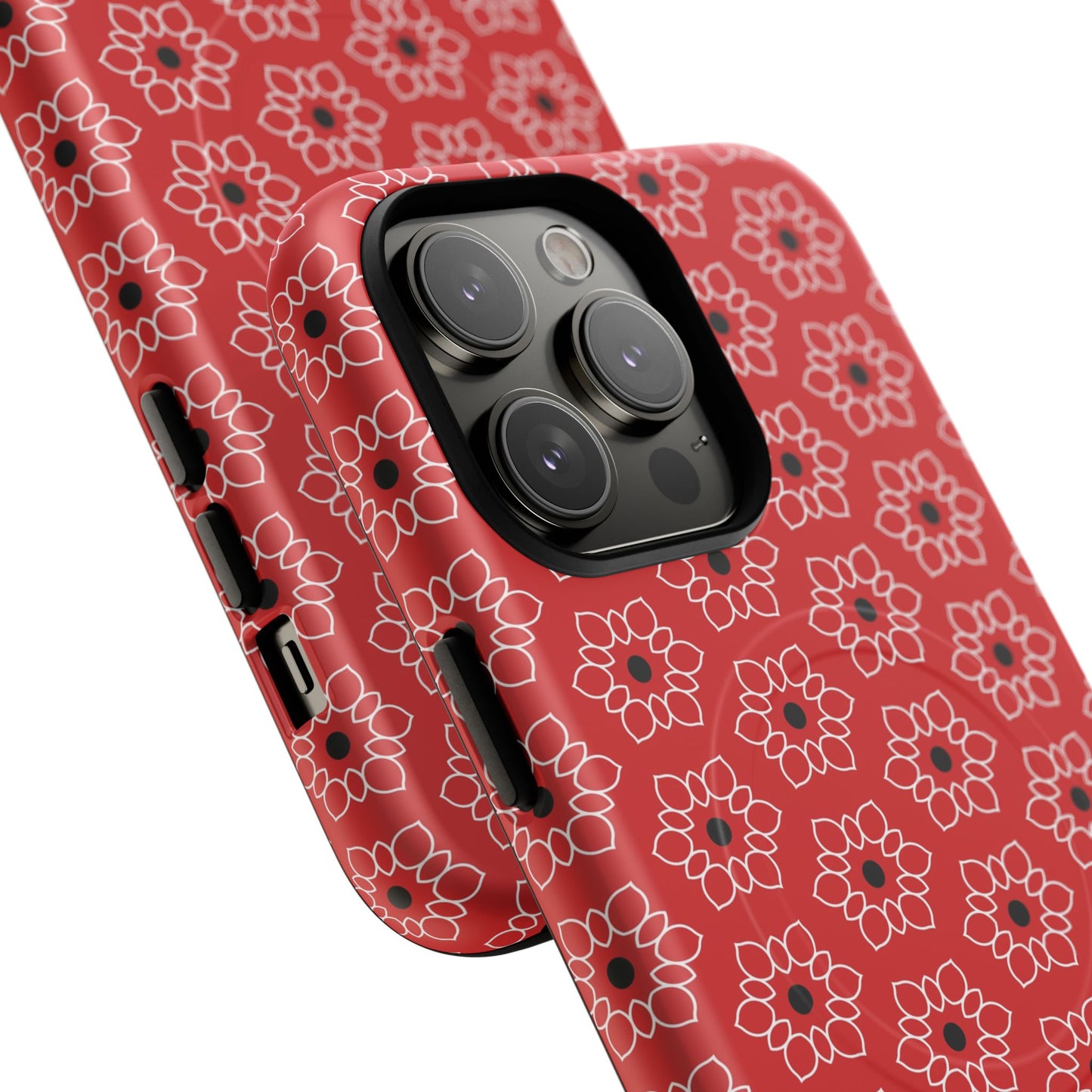 Stylish Geometric Magnetic iPhone Cases, Floral iPhone Cover, Durable Smartphone Cases, Trendy Accessories, Gift for Her