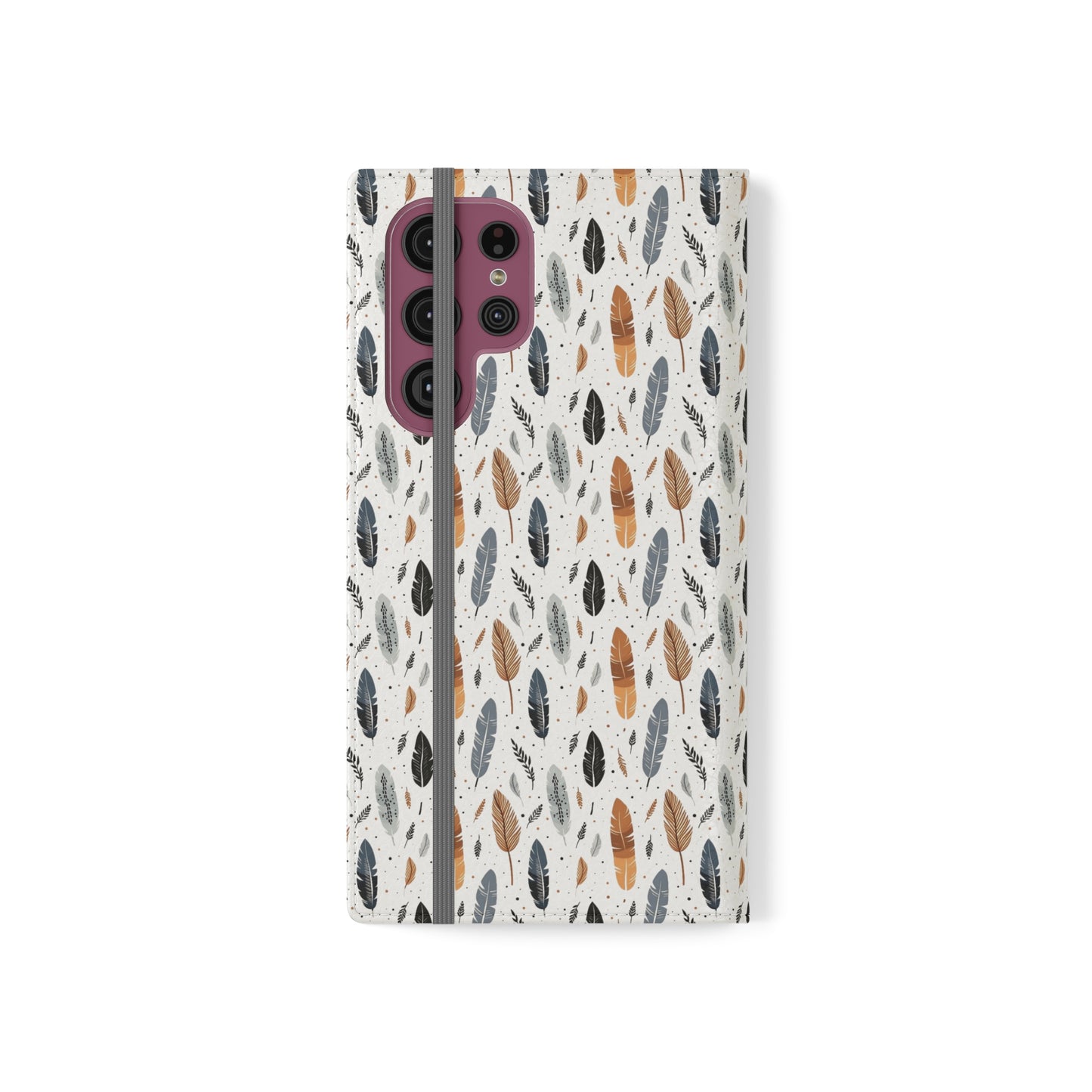 Whispering Feathers iPhone and Samsung Flip Cases