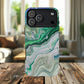 Marbled Tough iPhone Case, Magnetic Protector, Stylish Tech Accessory, Durable iPhone Cover, Unique Gift Idea