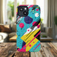 Retro Pop Vibes Magnetic iPhone Case with Abstract Design, Tough iPhone Cover, iPhone Accessory, Gift for Tech Lovers, Trendy iPhone Protector