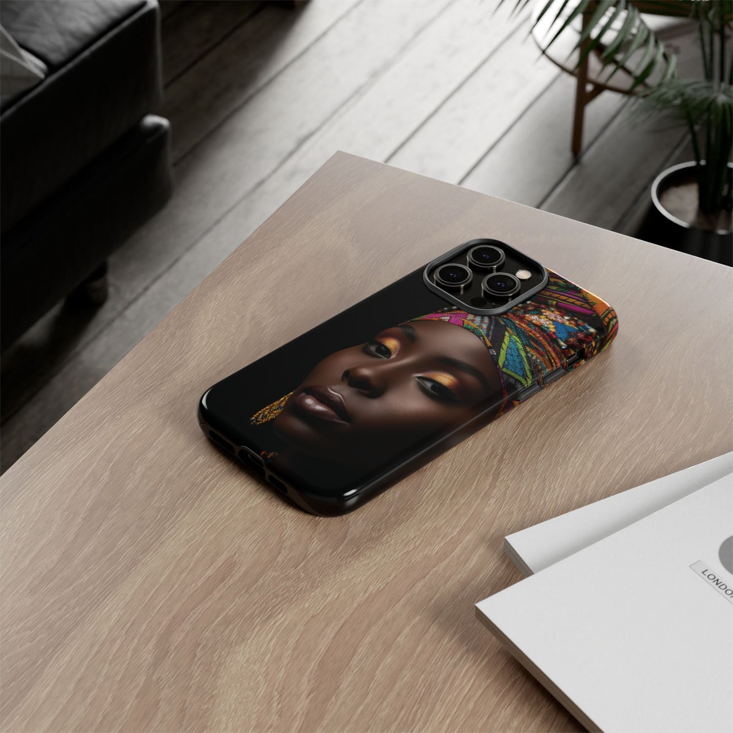 Regal Reflections: African Majesty Tough Google Pixel, iPhone and Samsung Cases.