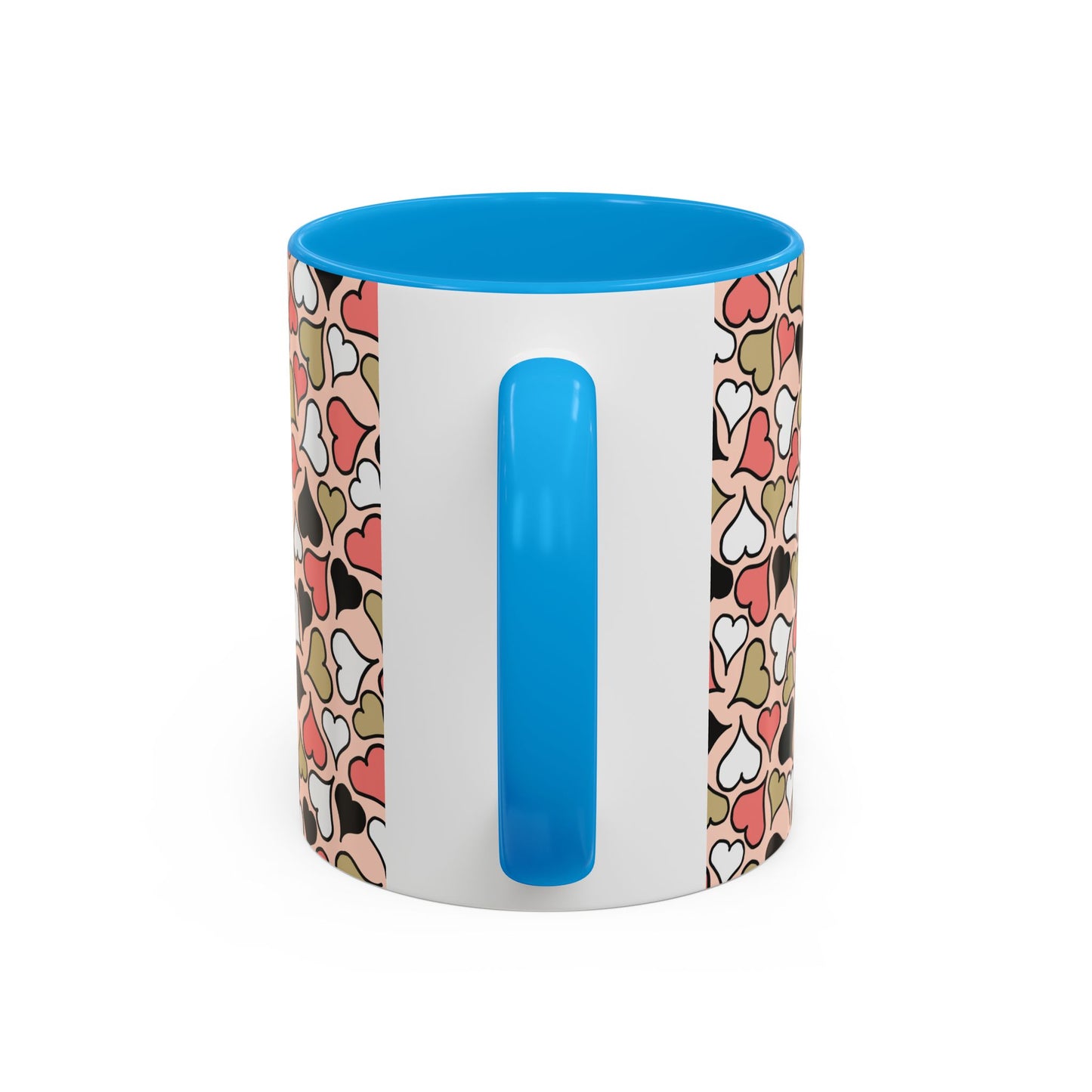 Heart Patterned Coffee Mug - Colorful Love Design, Perfect for Gifts & Celebrations