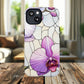 Orchid Grace Tough iPhone Magnetic Case, Protective iPhone Cover, Trendy Stained Glass Design, Floral Gift, Unique iPhone Accessory, Durable iPhone Case