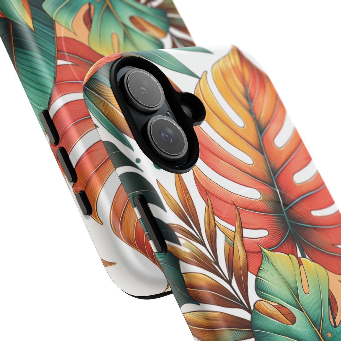 Tropical Monstera Leaf Phone Case - Stylish Tough Magnetic Cases, Floral Protection, Summer Vibe, Gift for Nature Lovers, Trendy Mobile Accessories