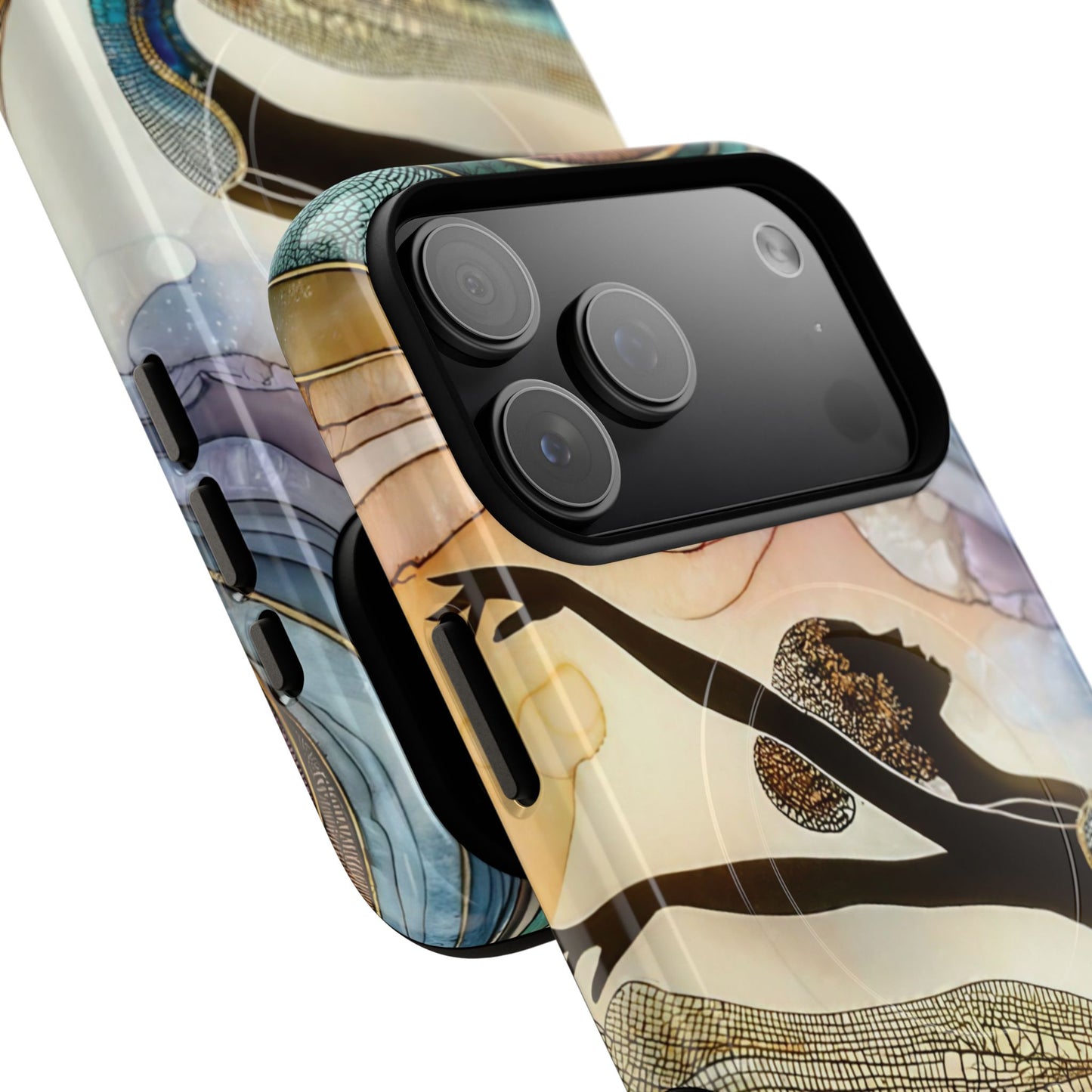 Artistic iPhone Case with Dancer Design, Tough Magnetic Case, Unique Gift for Dancers, Colorful iPhone Cover, Stylish Accessory.