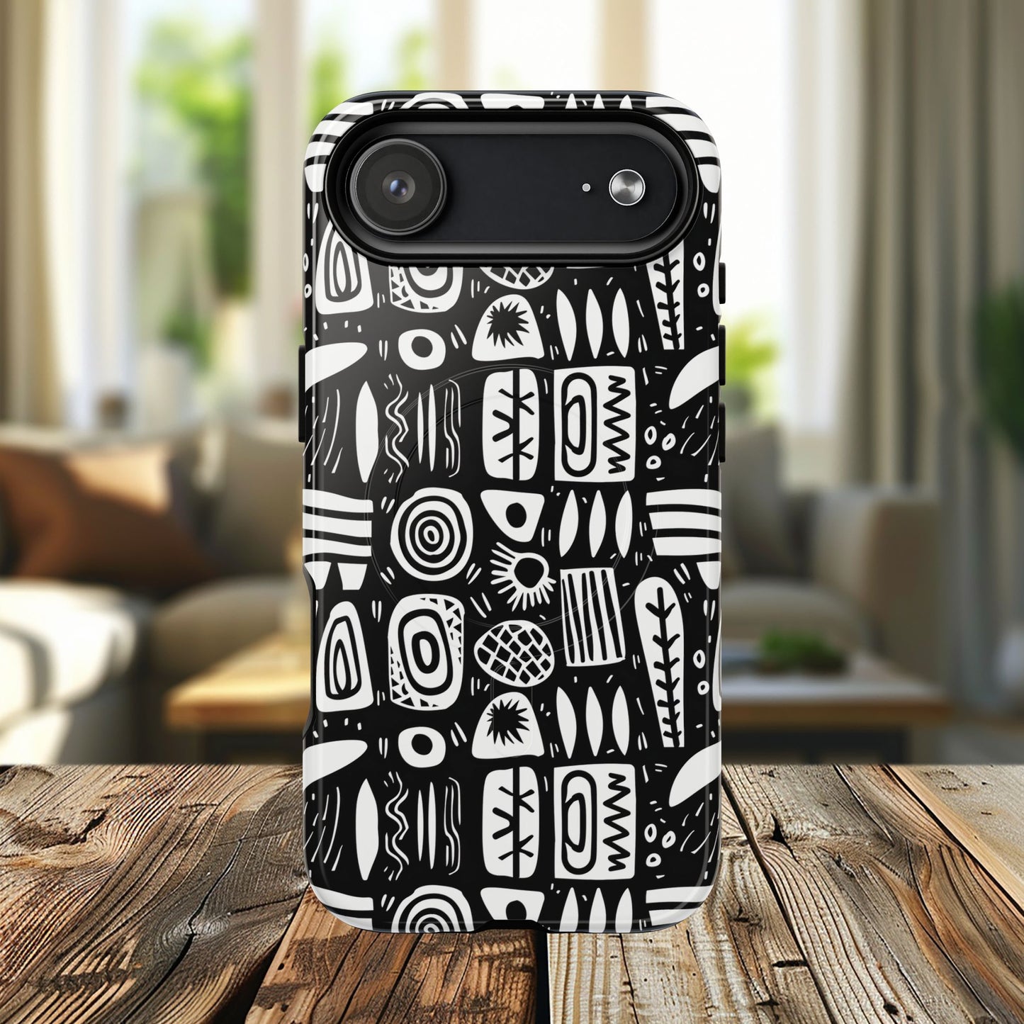 Modern Abstract Geometric Tough Magnetic Phone Case, Durable Phone Accessory, Gift for Him or Her, Artistic Design, Modern Decor