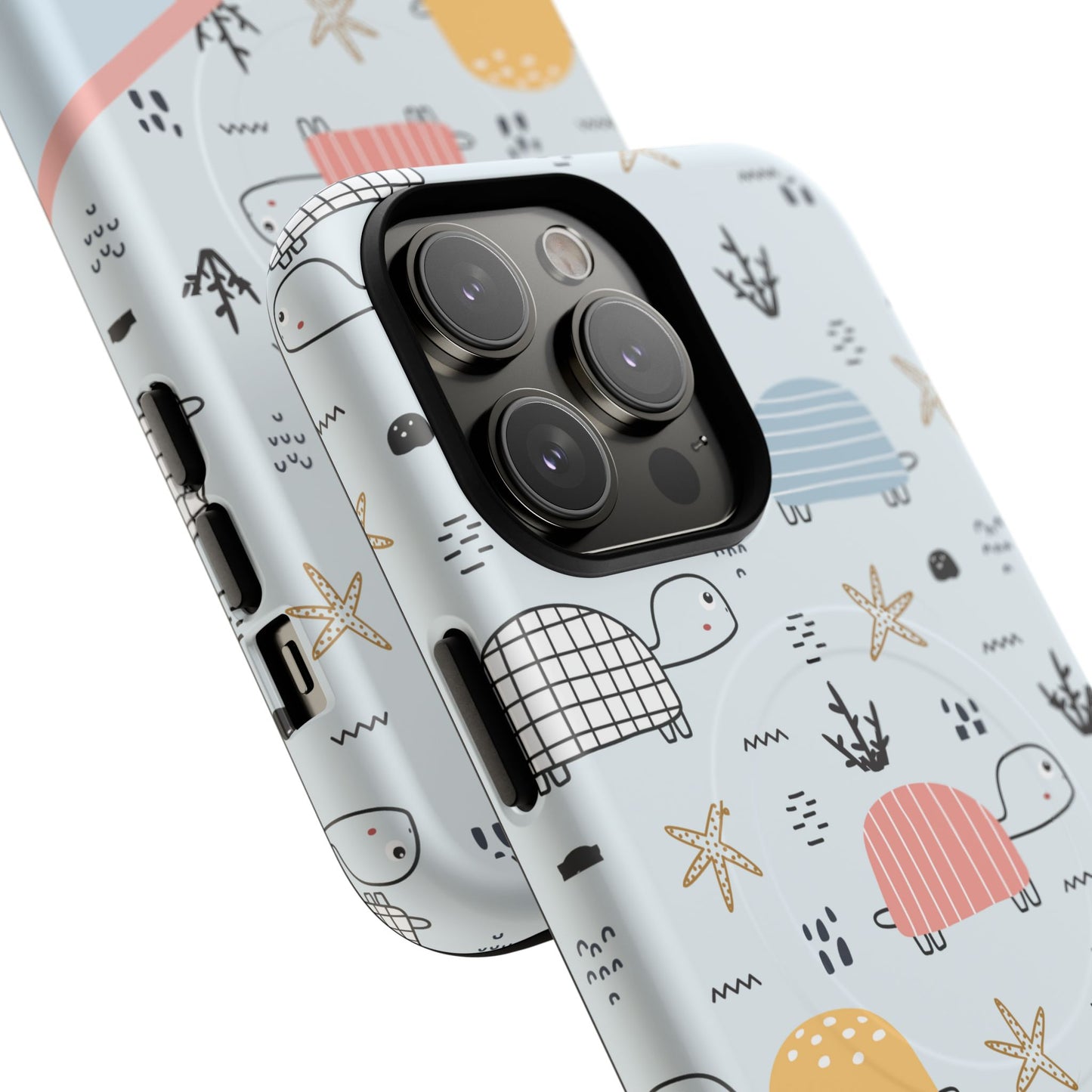Personalized Cute Turtle Tough Magnetic MagSafe® Cell Cover, Ocean Theme Case, Sea Life Gift for Beach Lovers, iPhone® 13, 14, iPhone 15, iPhone 16, iPhone 17, Pro, Pro Max, Plus Cases.