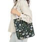 Daisy Delight Floral Canvas Tote Bag with 5-Color Straps | Eco-Friendly Shopping Bag