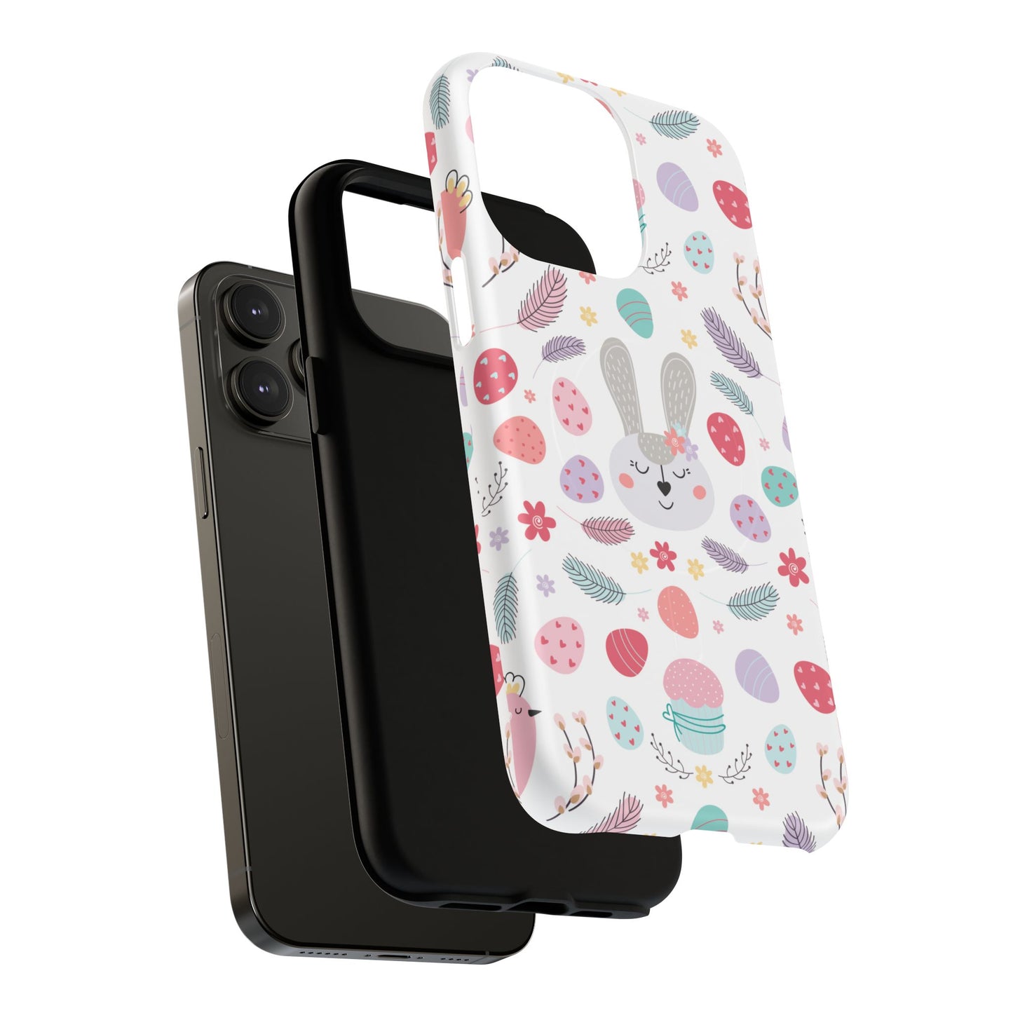 Cute Easter Bunny iPhone Case, Tough Magnetic Phone Cover, Spring Gift, Durable iPhone Accessory, Adorable Easter Decor
