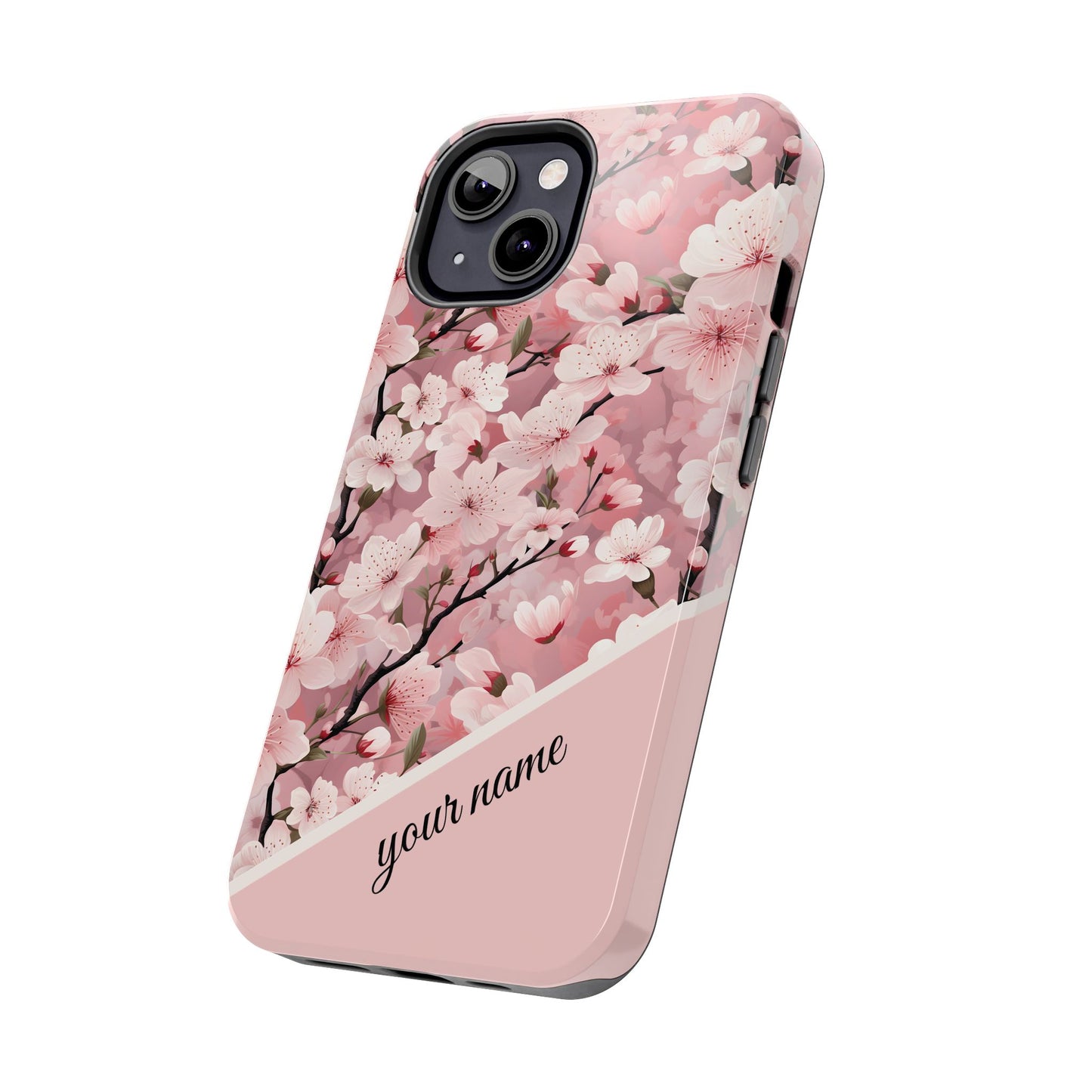 Personalized Cherry Blossom iPhone and Samsung Tough Phone Cases