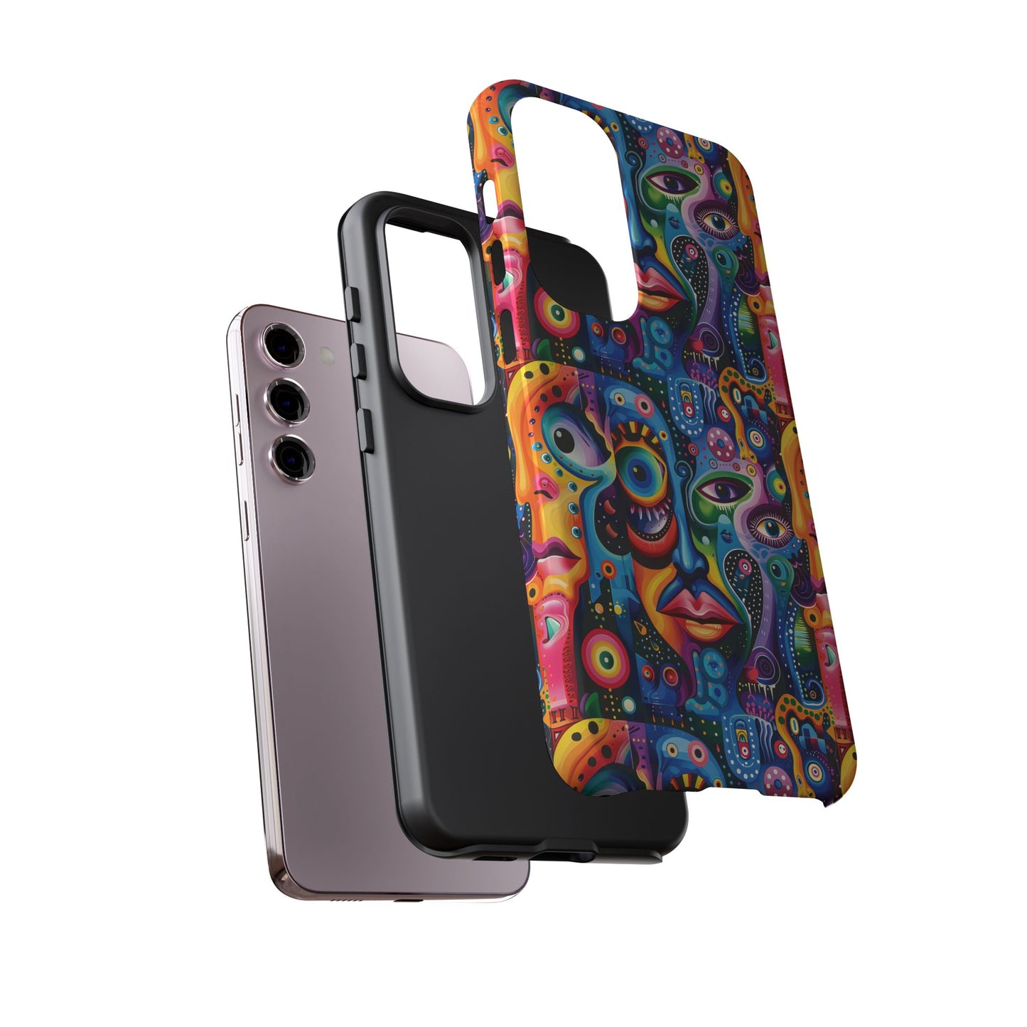 Psychedelic Visions Vibrant Samsung, iPhone and Google Pixel Phone Cases - Colorful Artistic Design