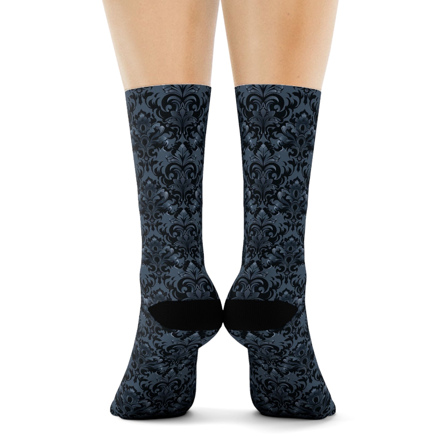 Opulent Dusk Crew Socks - Soft & Elastic Polyester/Spandex Blend - One Size Fits All