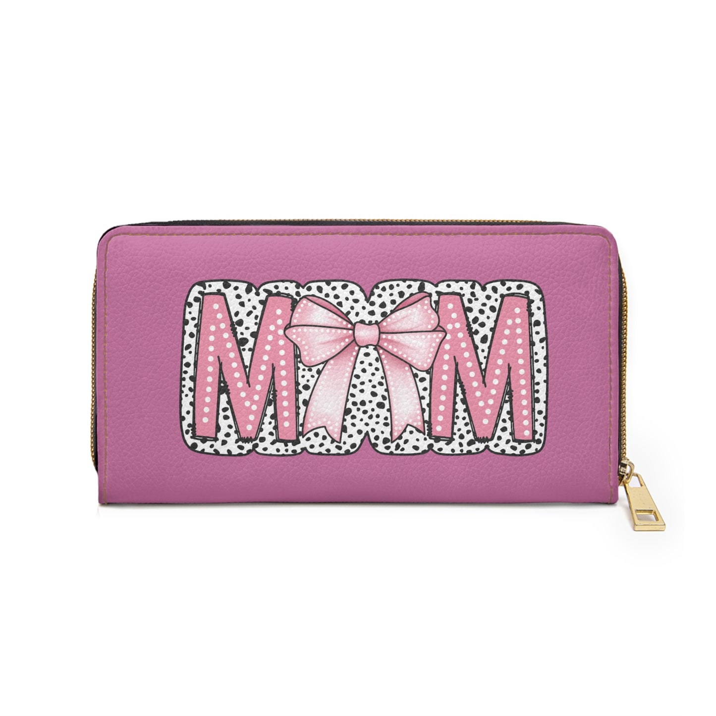 Coquette MOM Zipper Wallet, Mom Gift, Stylish Coin Purse, Trendy Wallet for Mother's Day, Personalized Mother's Wallet.