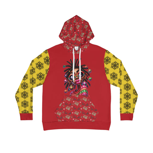 That Ugly Christmas Men's Hoodie with All-Over Print Design - Silky Smooth Polyester Fabric