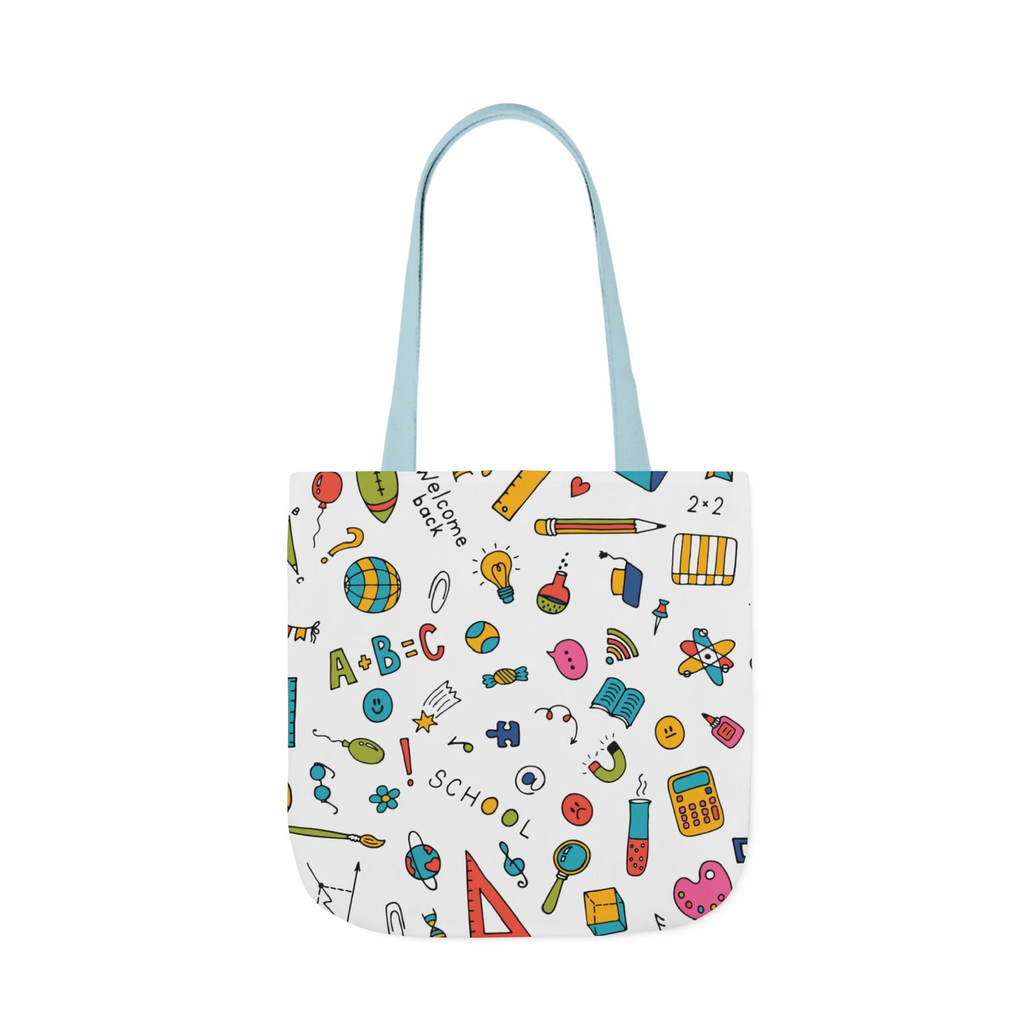 Personalized Classroom Couture Composition Book Inspired Canvas Tote Bag with Colorful Straps, Cute School Bag, Eco-Friendly Tote, Back to School Shopping Bag, Teacher Gift Idea