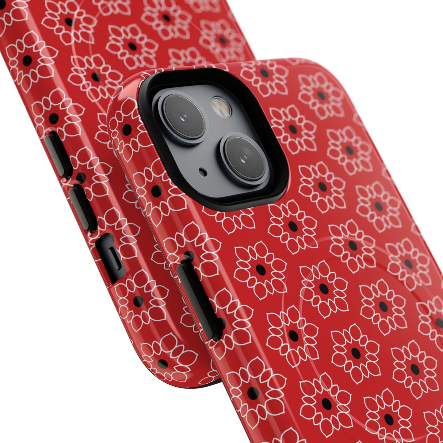 Stylish Geometric Magnetic iPhone Cases, Floral iPhone Cover, Durable Smartphone Cases, Trendy Accessories, Gift for Her
