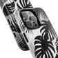 Personalized Monochrome Monstera Tropical Phone Case - Tough Magnetic MagSafe® Cases, Gifts for Nature Lovers, Stylish Phone Accessories, Gifts for Her.