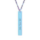 Engraved Vertical Bar Necklace — Personalized Slim Pendant Necklace