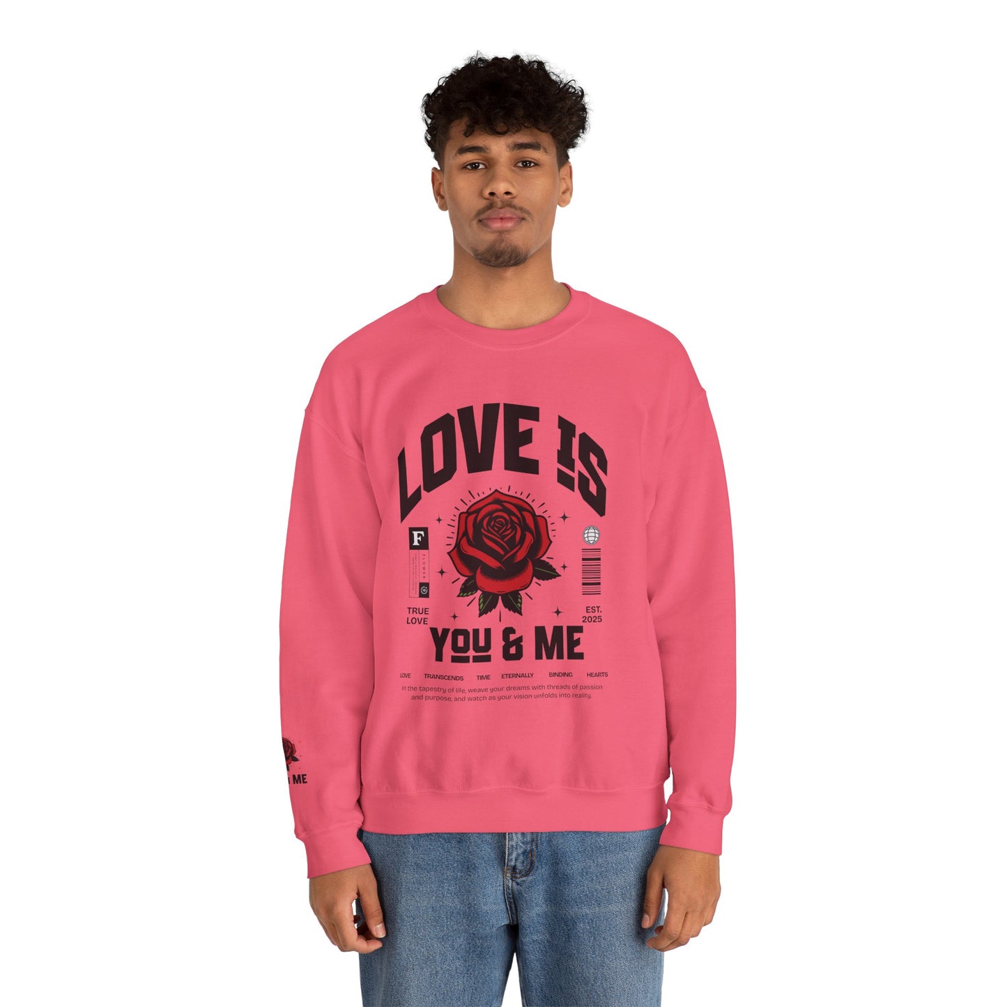You and Me Unisex Heavy Gildan Blend™ Crewneck Sweatshirt.