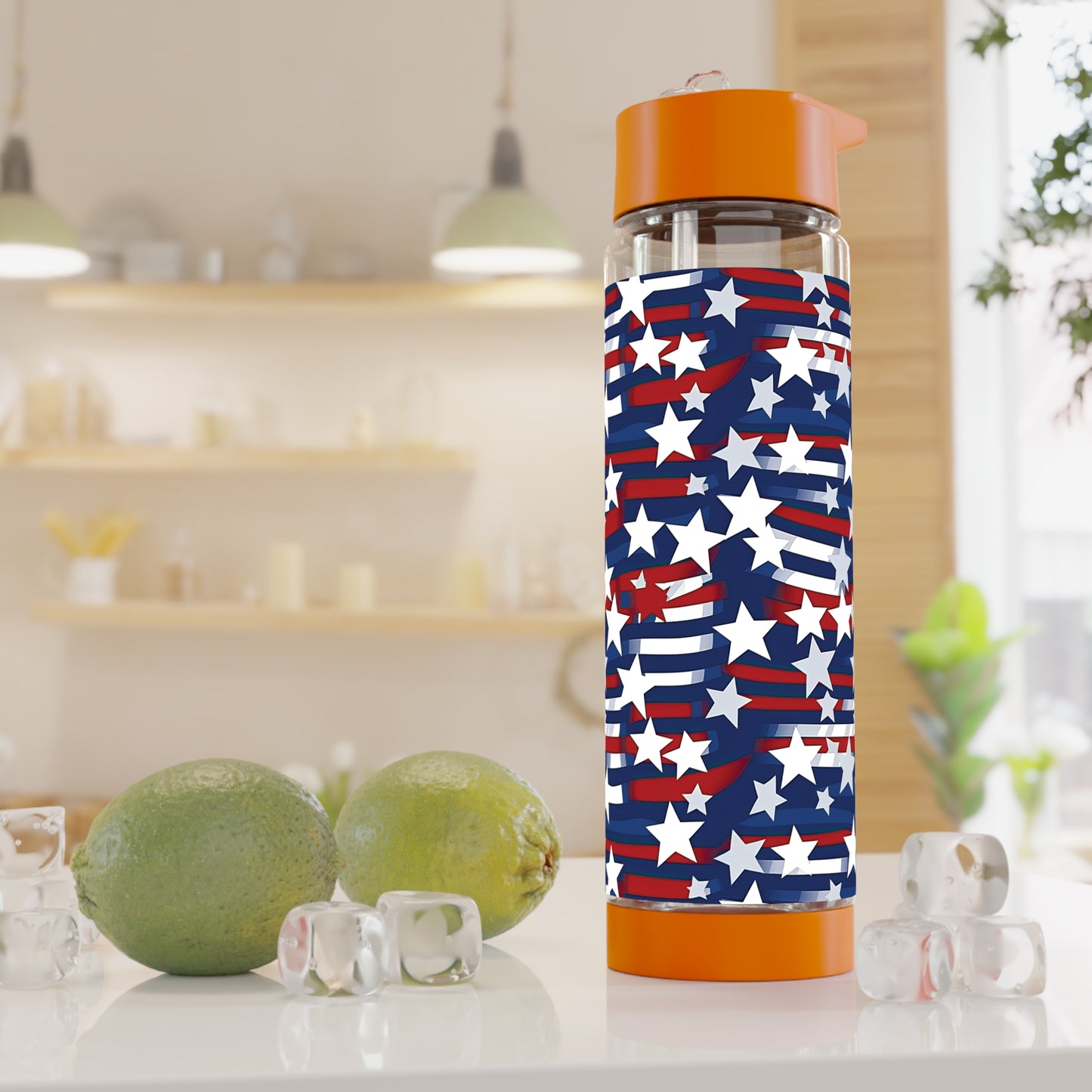 Patriotic Waves Infuser Water Bottle