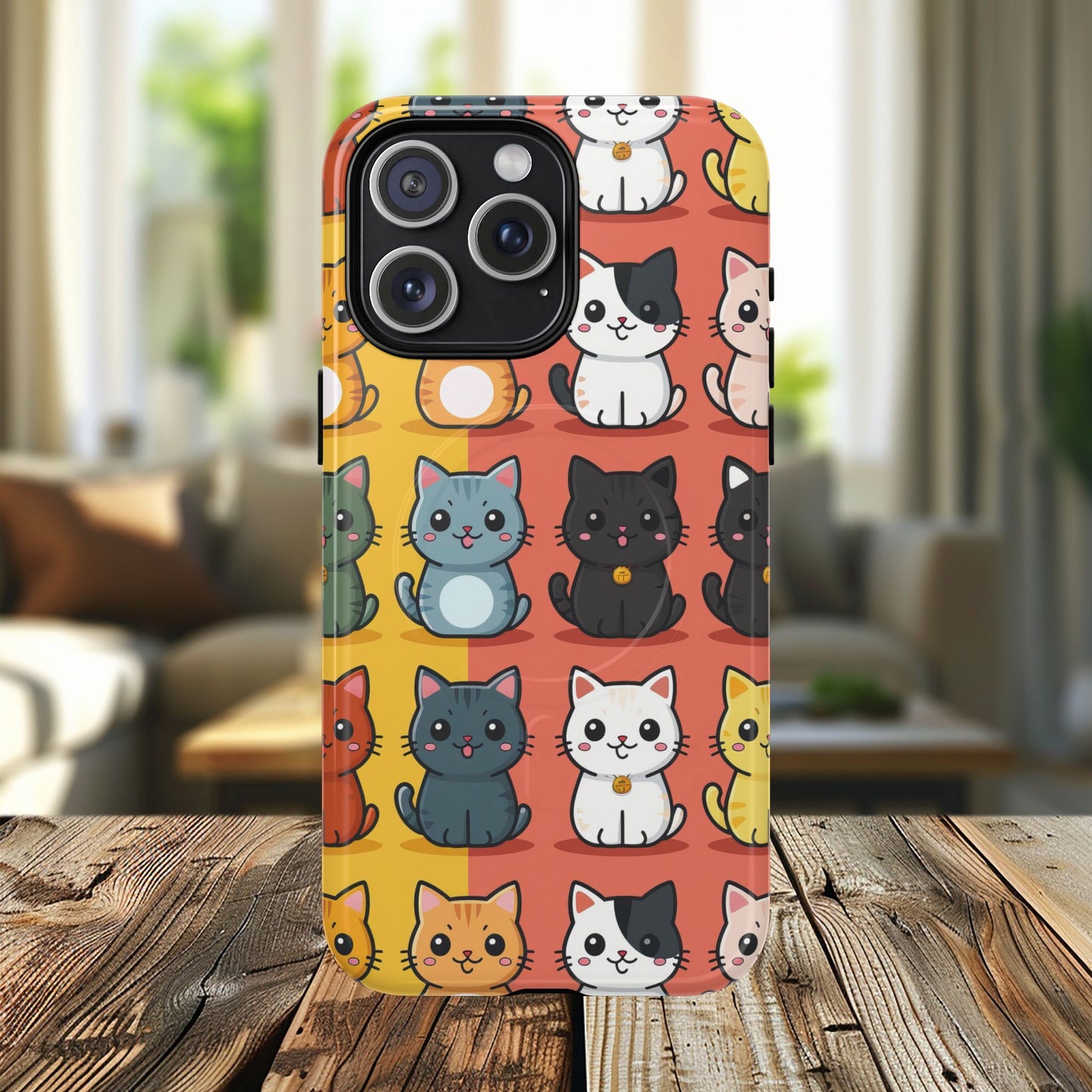 Cute Cat Magnetic Phone Cases for Pet Lovers, Durable Cases, Animal Design, Fun Gift, Unique Accessories