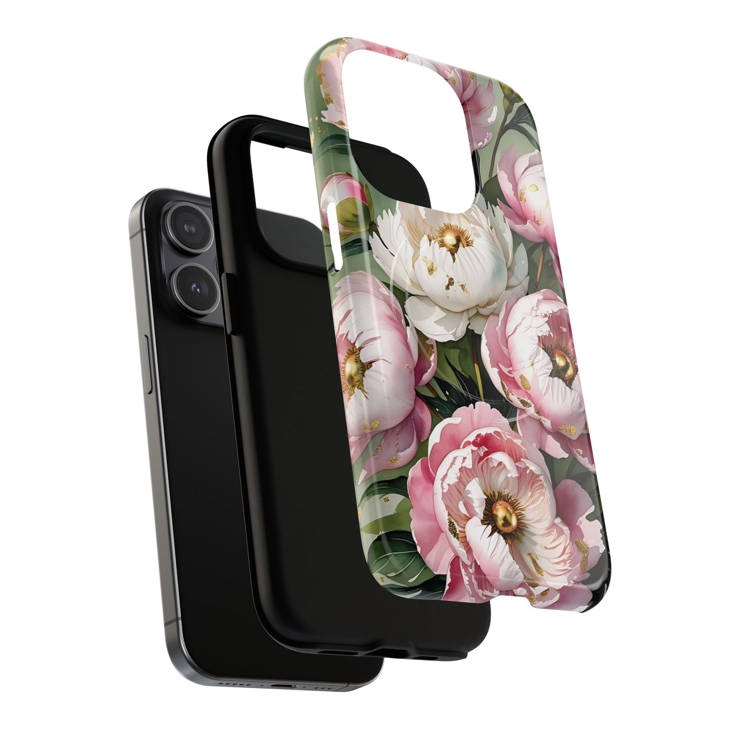 Floral Peonies Tough Magnetic Phone Cases, Durable Floral Phone Cover, Chic Flower Case, Stylish Phone Protector, Gift for Her