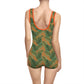 Brown Tropical Bliss Women's Vintage Swimsuit (AOP)