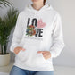 Love Floral Sweatshirt - Unisex Heavy Blend™ Hooded Pullover for Comfort and Style