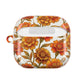Stained Glass Effect Floral Orange Marigold AirPod Case — Personalized Name Option