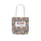 Personalized Black Doodle Daydream Composition Book Inspired Canvas Tote Bag with Colorful Straps, Cute School Bag, Eco-Friendly Tote, Back to School Shopping Bag, Teacher Gift Idea