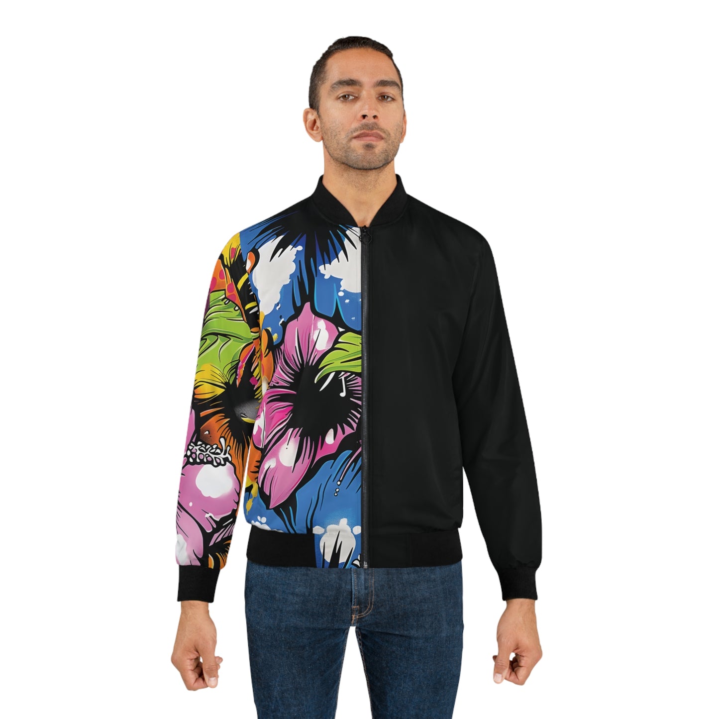 Urban Bloom Men's Bomber Jacket (AOP)