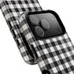Black and White Gingham Phone Case, Tough Magnetic Cases, Stylish Phone Cover, Gift for Her, Trendy Phone Accessory, Checkered Print