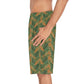 Brown Tropical Bliss Men's Board Shorts (AOP)- (PY)