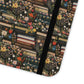 Book Stack Floral Flip iPhone and Samsung Phone Case — Vintage Library Wallet Cover.