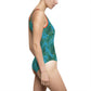 Turquoise Tropical Bliss Women's Classic One-Piece Swimsuit (AOP)