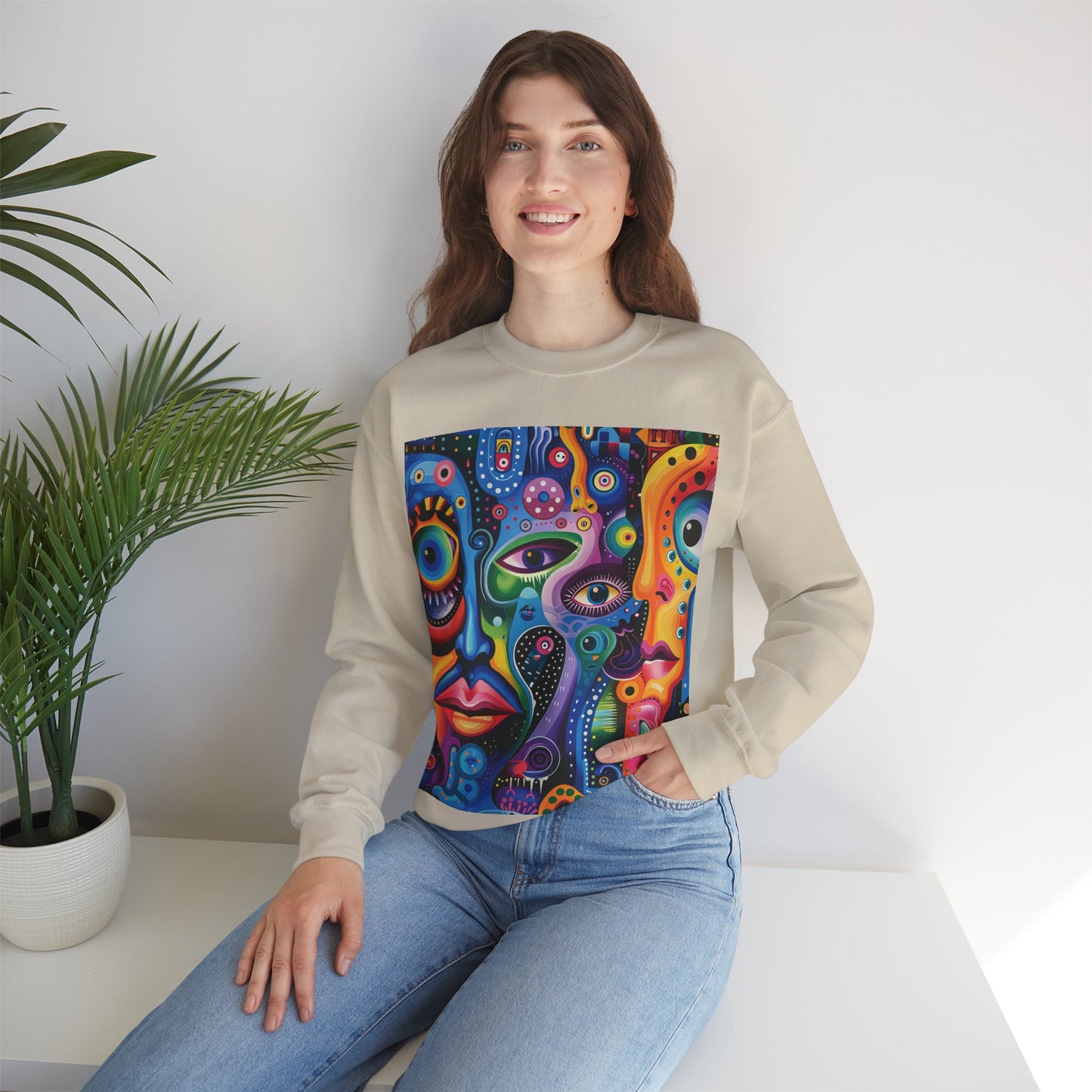 Psychedelic Visions Unisex Heavy Blend™ Crewneck Sweatshirt