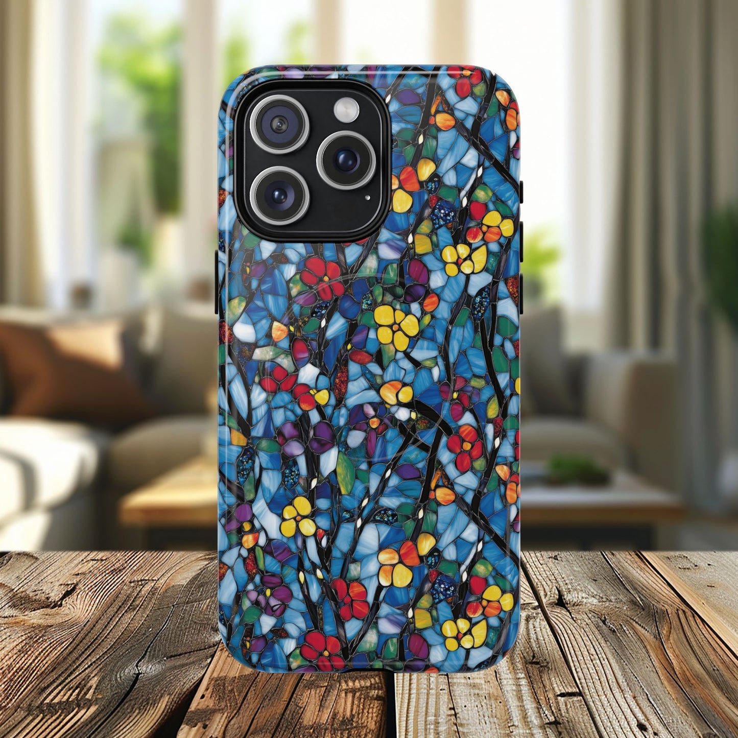 Colorful Floral Phone Case, Tough Magnetic Phone Cover, Durable Tech Accessory, Unique Gift for Her, Vibrant Smartphone Case