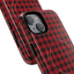 Tough Magnetic Phone Case - Red Plaid, Durable, Stylish Protection for iPhones, Gift for Outdoor Lovers, Unique Phone Cover
