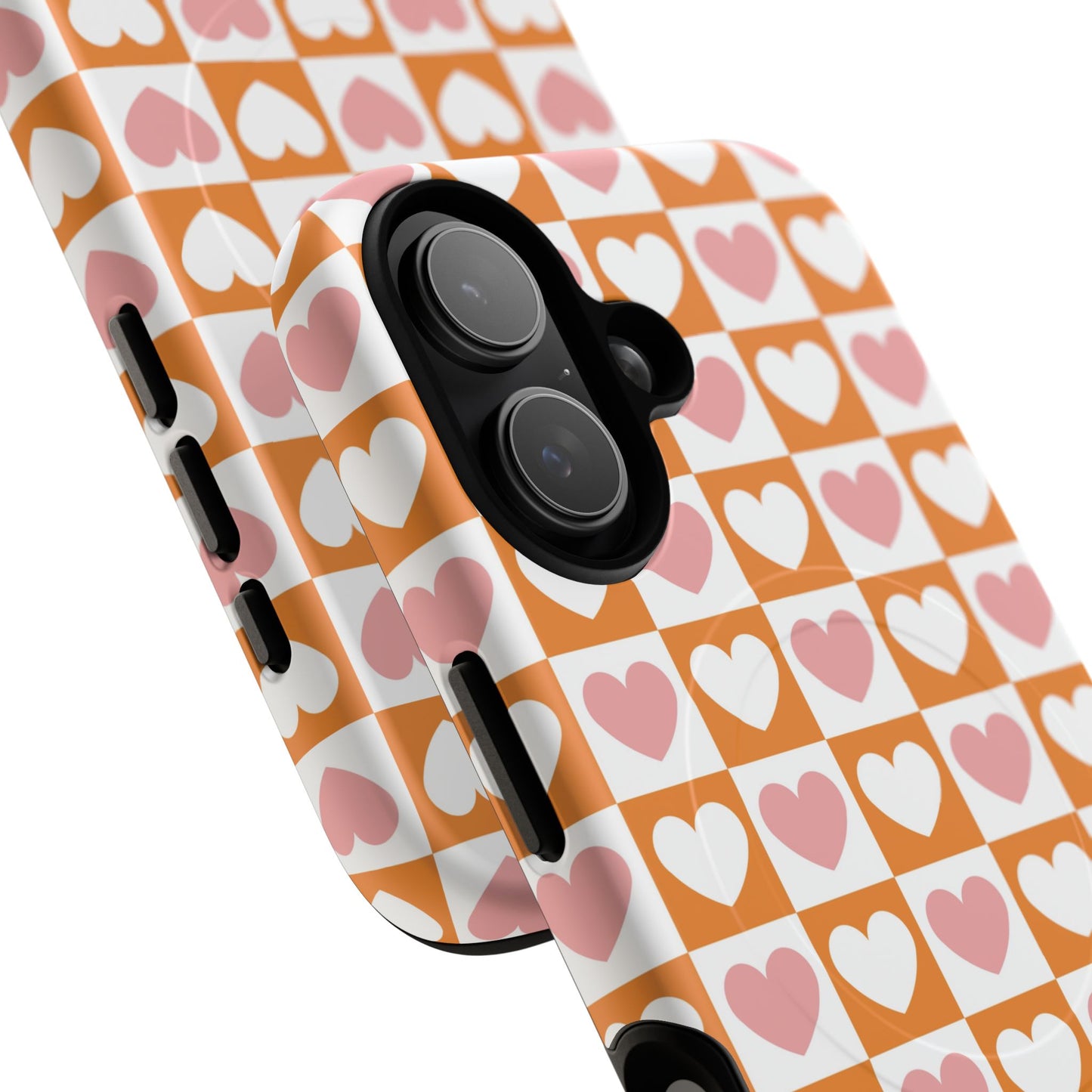 Heart Pattern Magnetic iPhone Case, Valentine Gift, Cute iPhone Accessory, Durable Case for Lovers, Custom iPhone Skin, Sweetheart Case