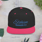 Blue Embroidery 'ELOHIM, GENESIS 1:1' Flat Bill Snapback Hat, Stylish Cap for Everyday Wear, Church Events, Gift for Him/Her, Streetwear Accessory, Casual Fashion