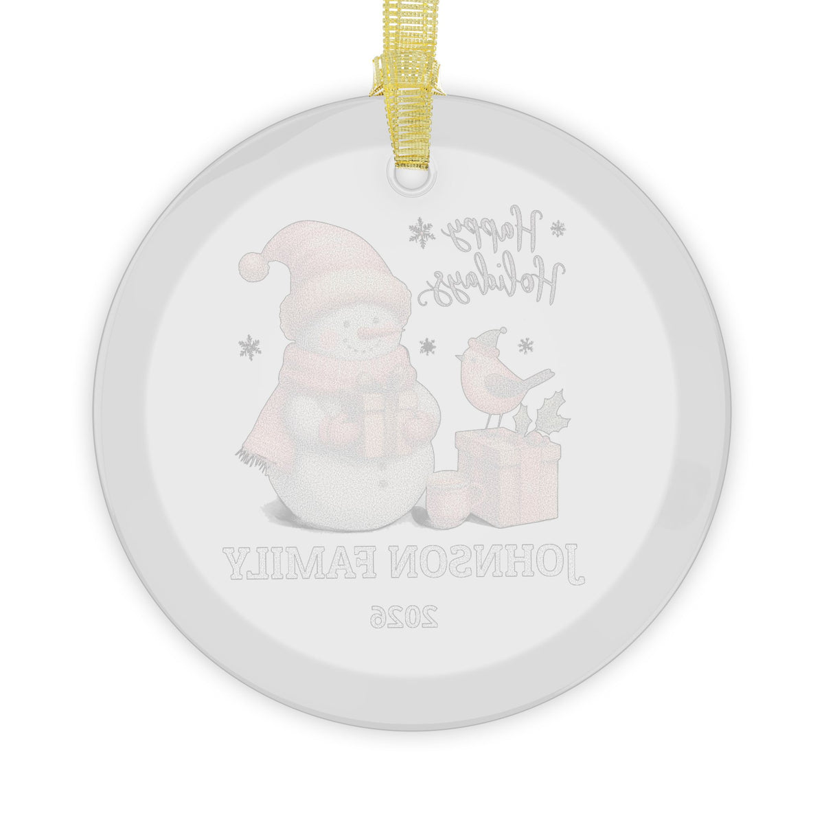 Personalized Family Glass Ornaments