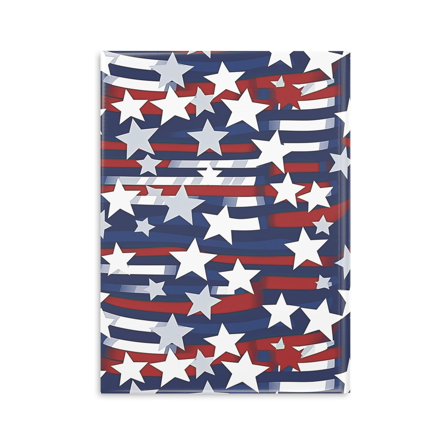 Patriotic Waves Hardcover Notebook with Puffy Covers