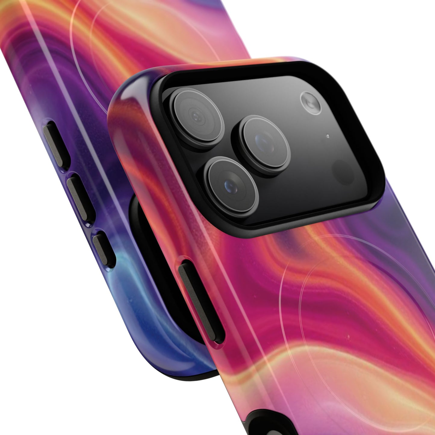 Cosmic Lava Flow Colorful Abstract iPhone Case , Tough Magnetic Protection, Stylish Accessories, Gift for Tech iPhone Lovers, Vibrant Mobile Covers