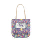 Personalized Purple Doodle Daydream Composition Book Inspired Canvas Tote Bag with Colorful Straps, Cute School Bag, Eco-Friendly Tote, Back to School Shopping Bag, Teacher Gift Idea